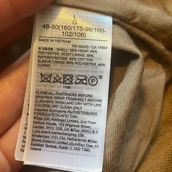 Banana Republic Amelia Flight Jacket Hemp Caramel Apple L - Picture 8 of 12